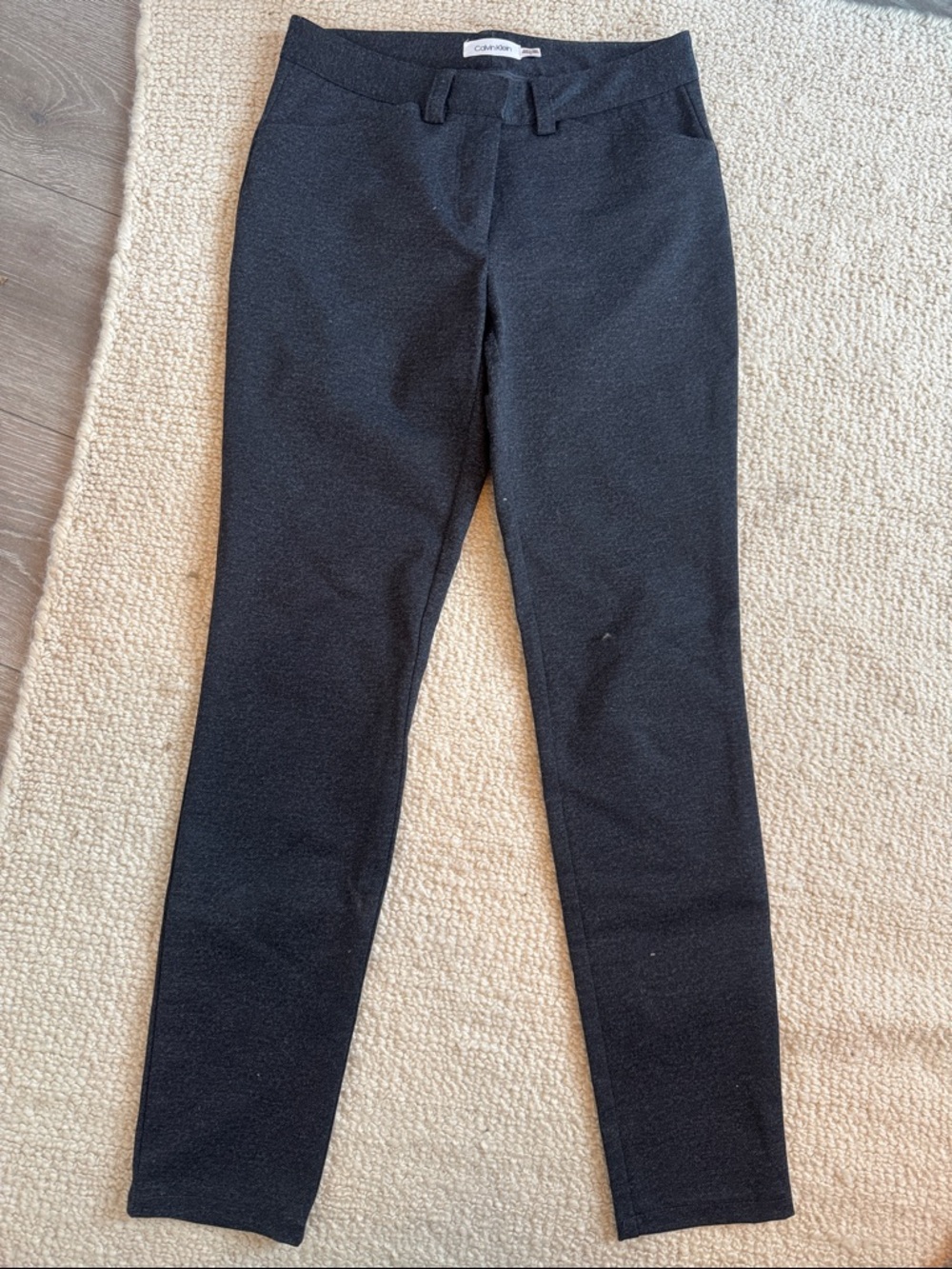 Calvin Klein Charcoal Slim Ponte Skinny Pants